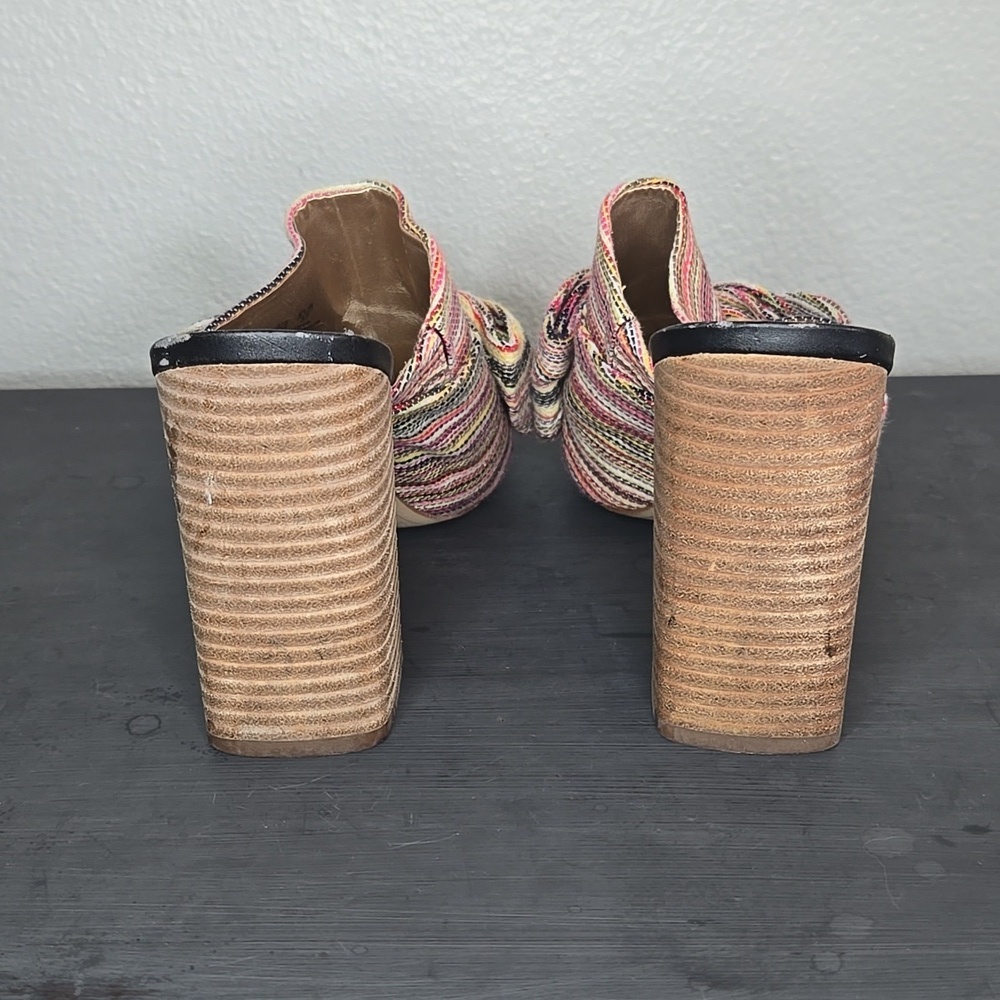 Sam Edelman Yumi Multi Color Bow Slide Heel Sandal Size 7 - Picture 4 of 11